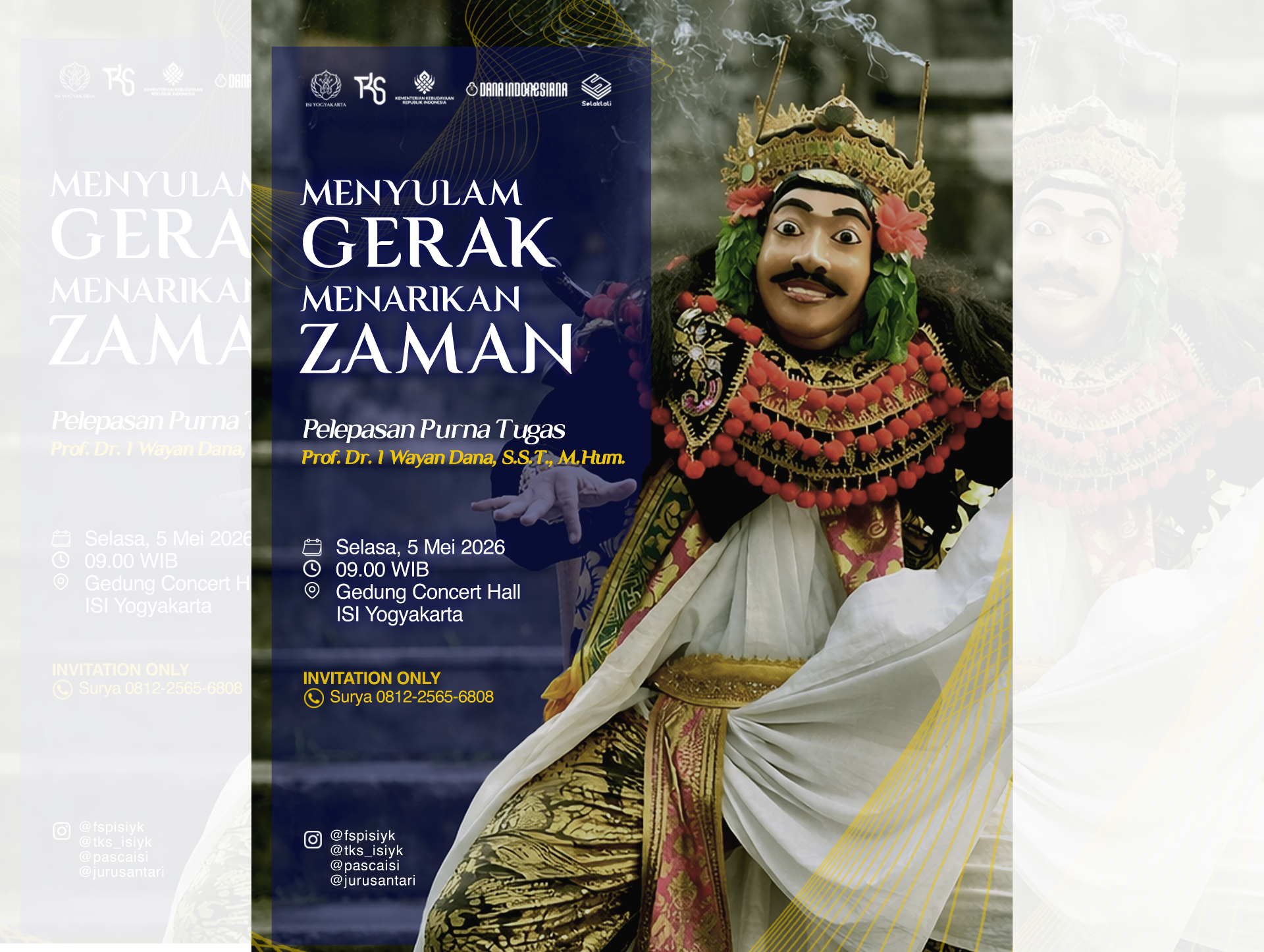 Menyulam Gerak, Menarikan Zaman: ISI Yogyakarta Gelar Pelepasan Purna Tugas Prof. Dr. I Wayan Dana